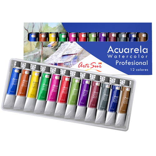 Kit de acuarelas profesionales, pigmento de 24/36 colores para